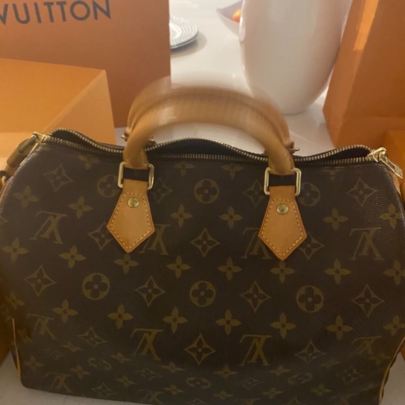 Louis Vuitton Speedy 30 Bandouliere Bag Monogram ❤️authentic Louis Vuitton - Picture 3 of 8